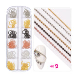 Nail Art Chains Mix Set / 12 Designs