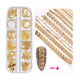 Nail Art Chains Mix Set / 12 Designs