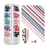 Nail Art Chains Mix Set / 12 Designs