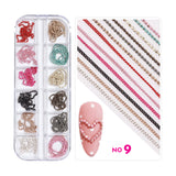 Nail Art Chains Mix Set / 12 Designs