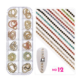 Nail Art Chains Mix Set / 12 Designs