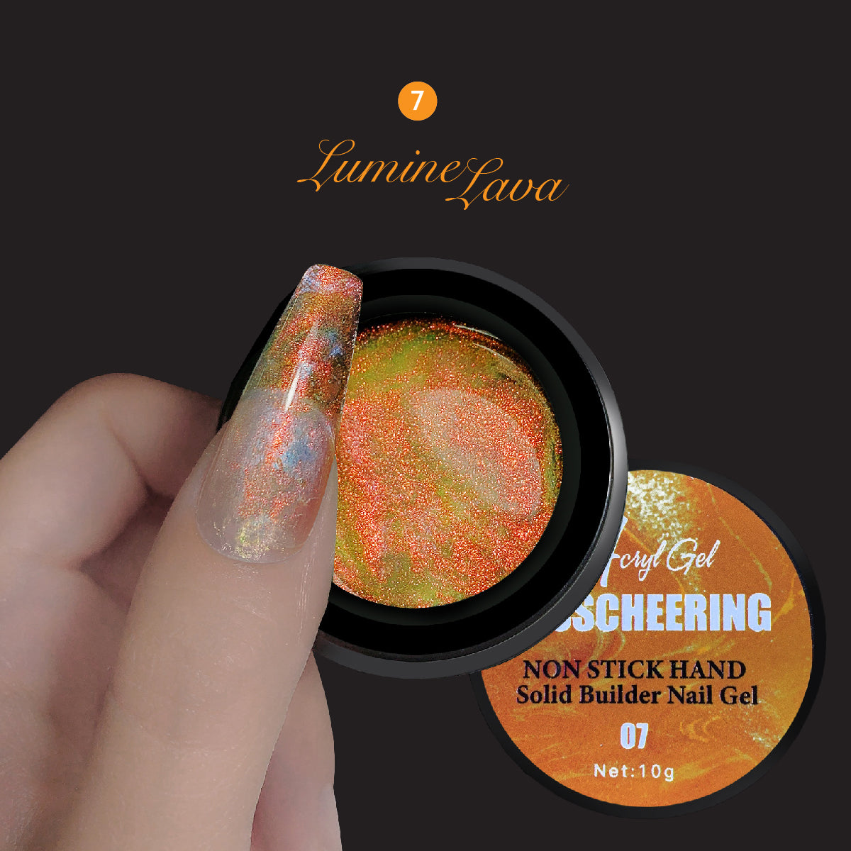 MS Iridescent Clay Gel Listing in Lumine Lava colour SBMG07