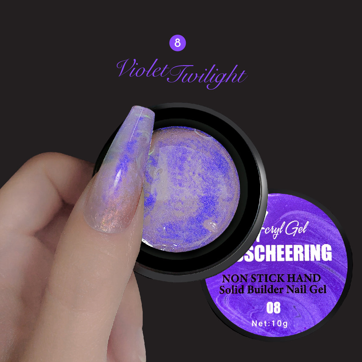 MS Iridescent Clay Gel Listing in Violet Twilight colour SBNG08