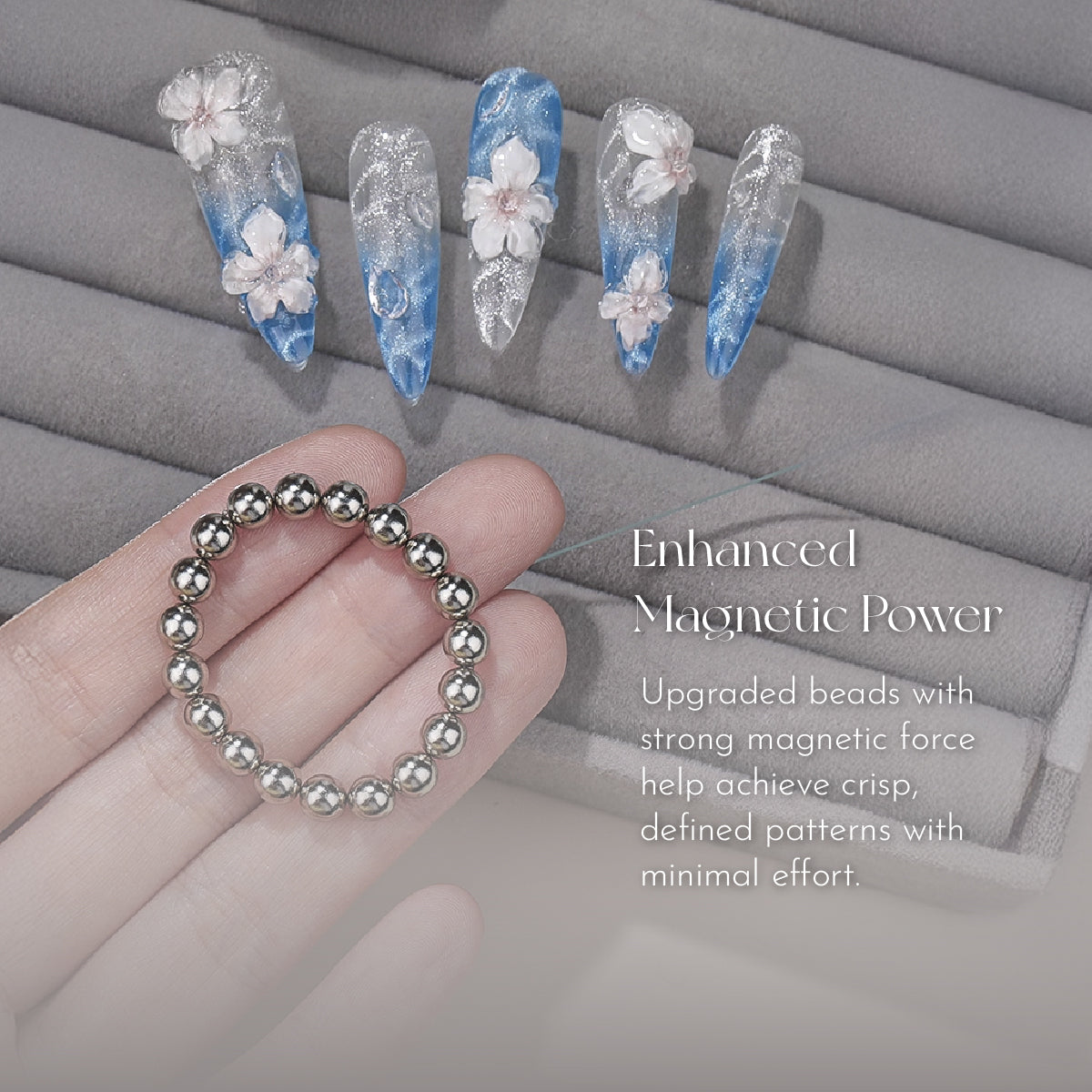Nail Art Tool Magentic Cat Eye Beads / 20 Beads Set