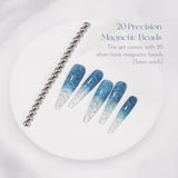 Nail Art Tool Magentic Cat Eye Beads / 20 Beads Set
