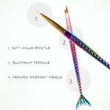 Mermaid Tail Nail Art Brushes