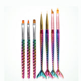 Mermaid Tail Nail Art Brushes Cover