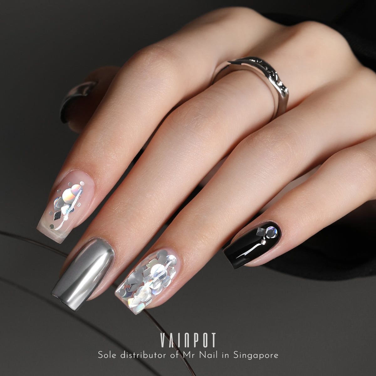 Mr Nail Metaverse Large Sequins Gel (Full Set)