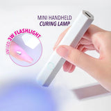 Mini Hand held Hexagon UV LED Gel Curing Nail Lamp Flashlight Cover