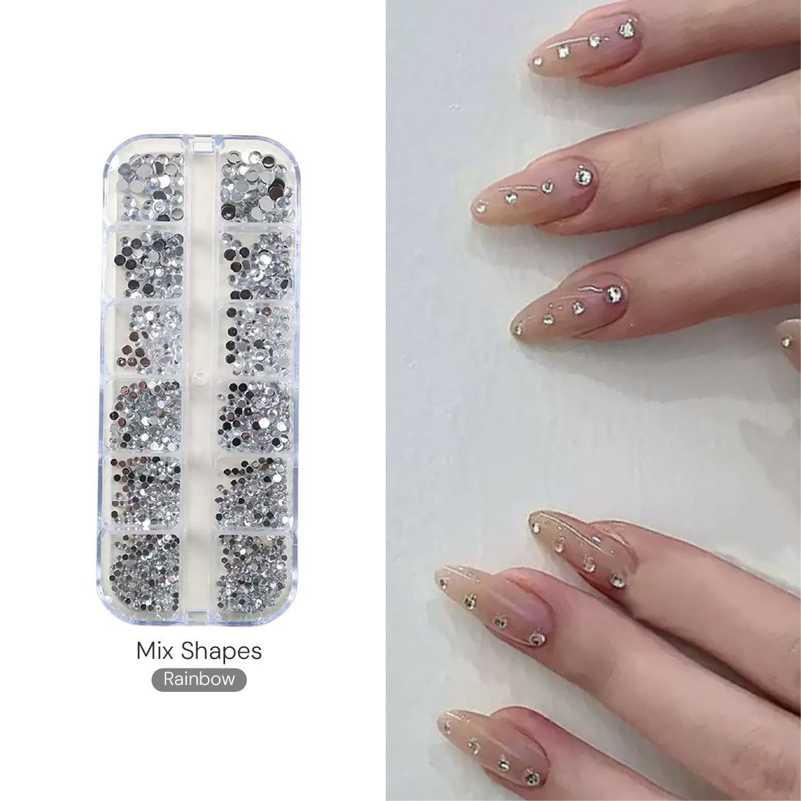 Mix Shapes Flat Back Resin Nail Decos