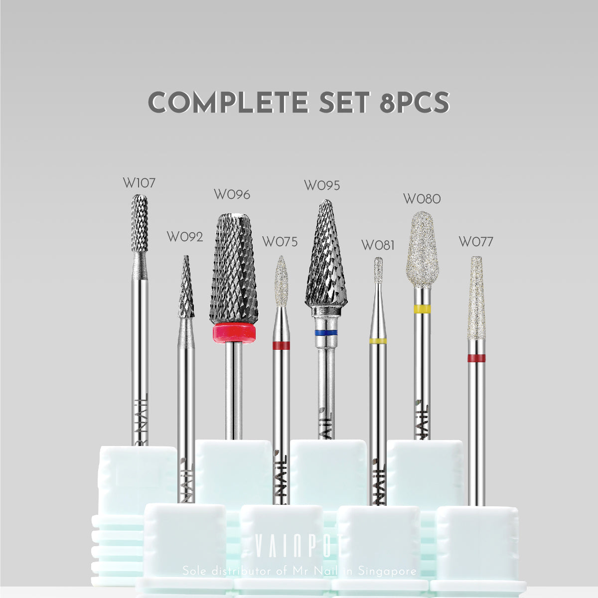 Mr Nail Diamond/ Carbide Nail Drill Bits Set