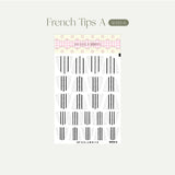 French Nail Tips Stencils Stickers