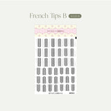 French Nail Tips Stencils Stickers