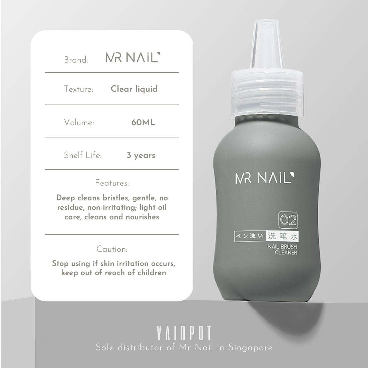 Mr Nail Nail Art Brush Cleanser 60ml