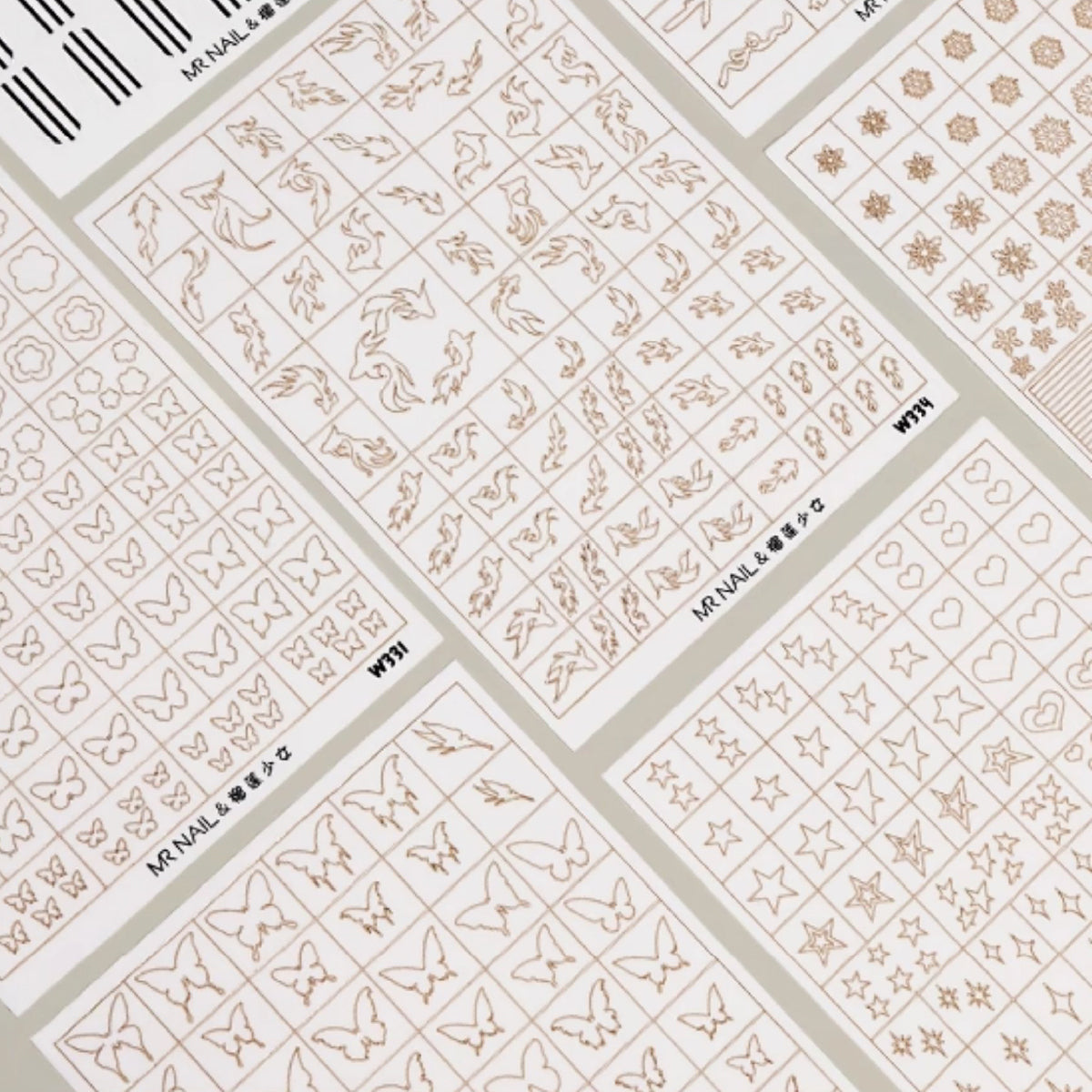 Mr. Nail Nail Art Stencils Stickers