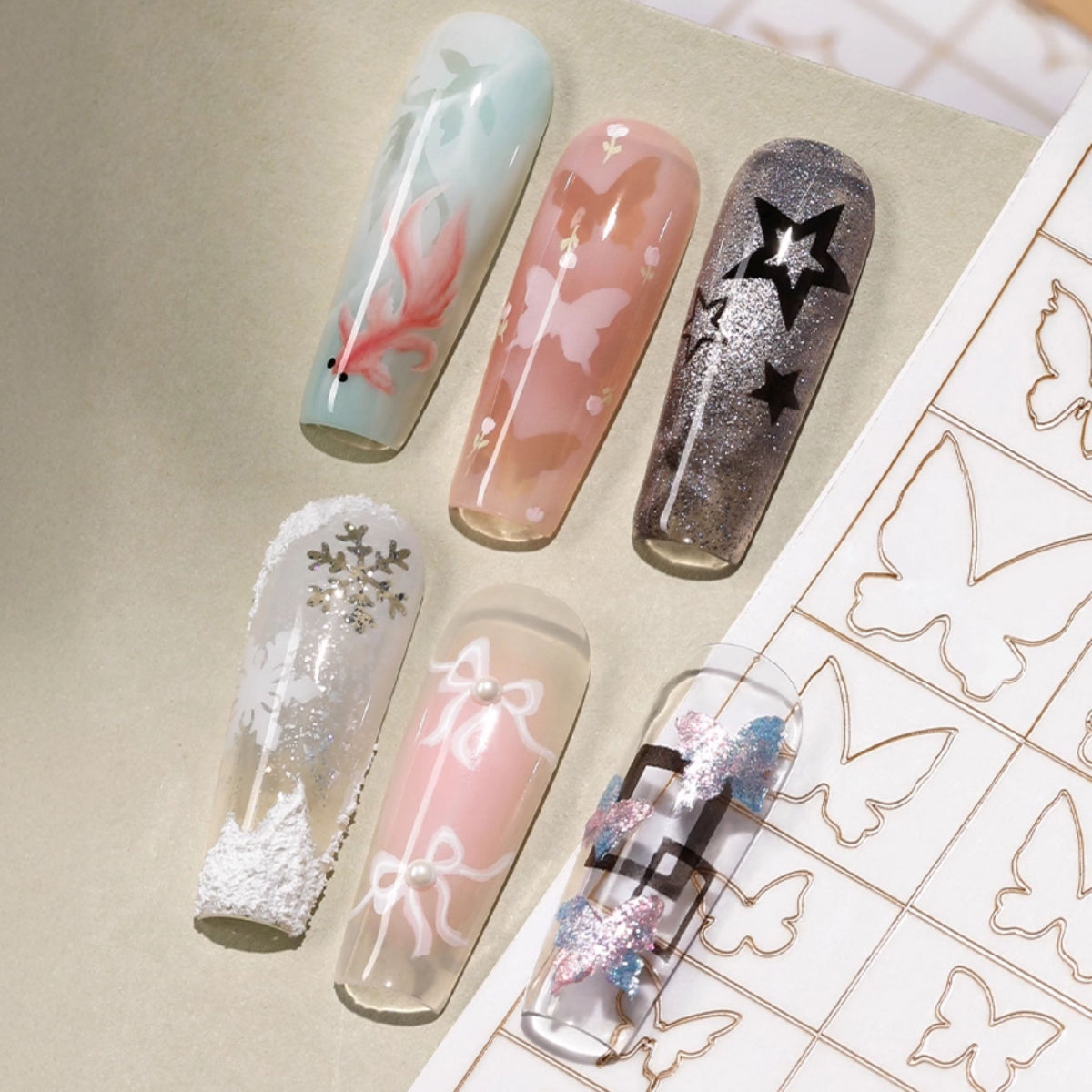 Mr. Nail Nail Art Stencils Stickers