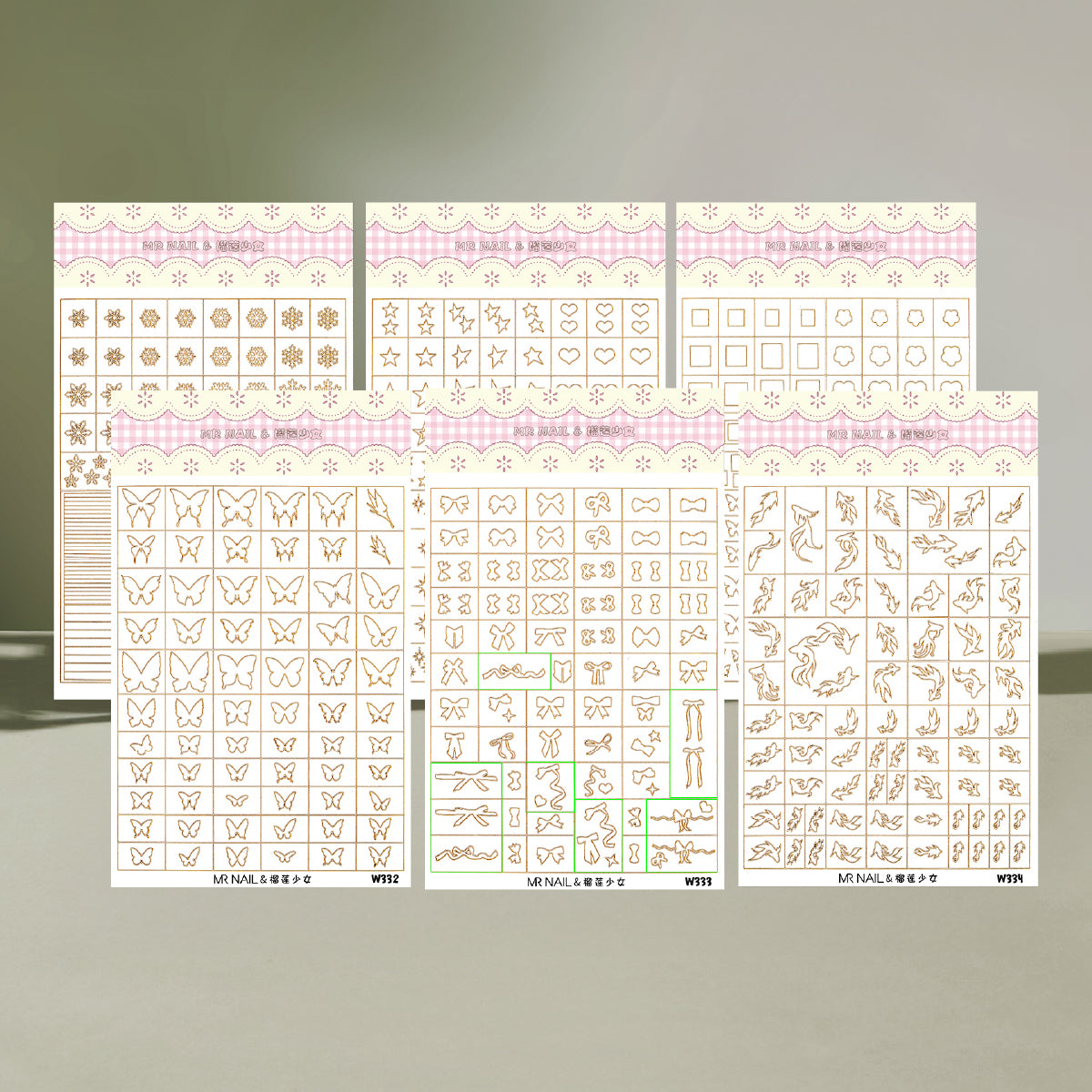 Mr. Nail Nail Art Stencils Stickers