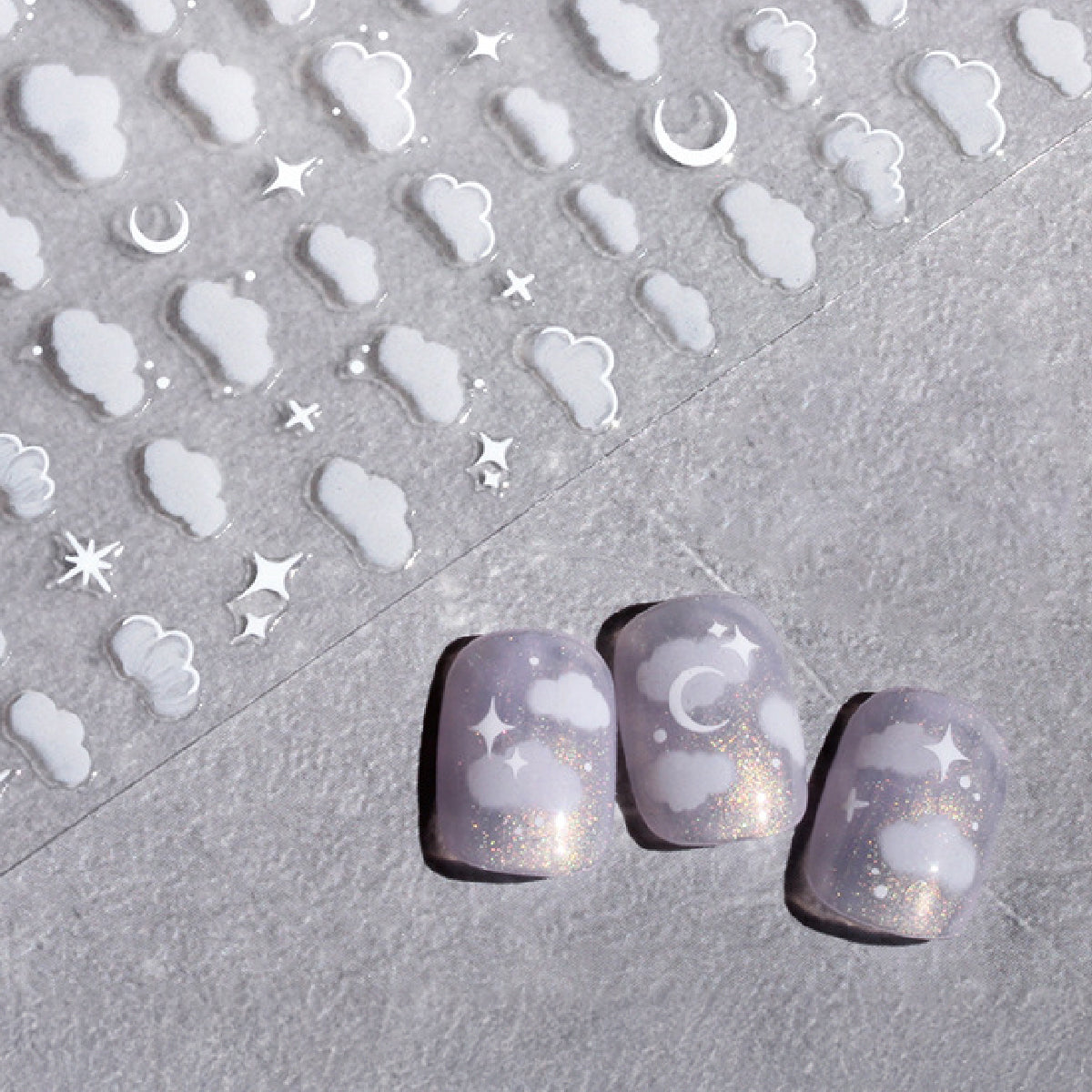 Muted Whisper Nail Art Stickers