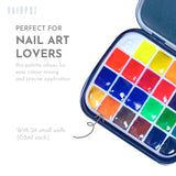 Nail Art Colour Mixing Pocket Palette Box 24 Wells