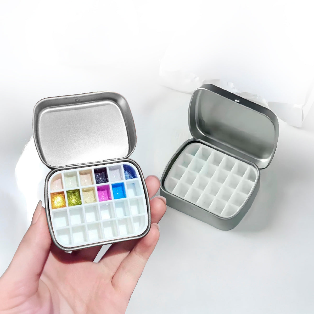 Nail Art Colour Mixing Pocket Palette Box 24 Wells