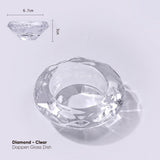 Nail Art Tools - Dappen Glass Dish Diamond Clear