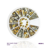 Nail Art Decos, MSW-G Metal Studs Wheel