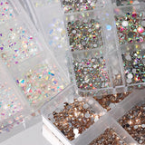 Nail Art Flatback Rhinestone Mix /6 Sizes