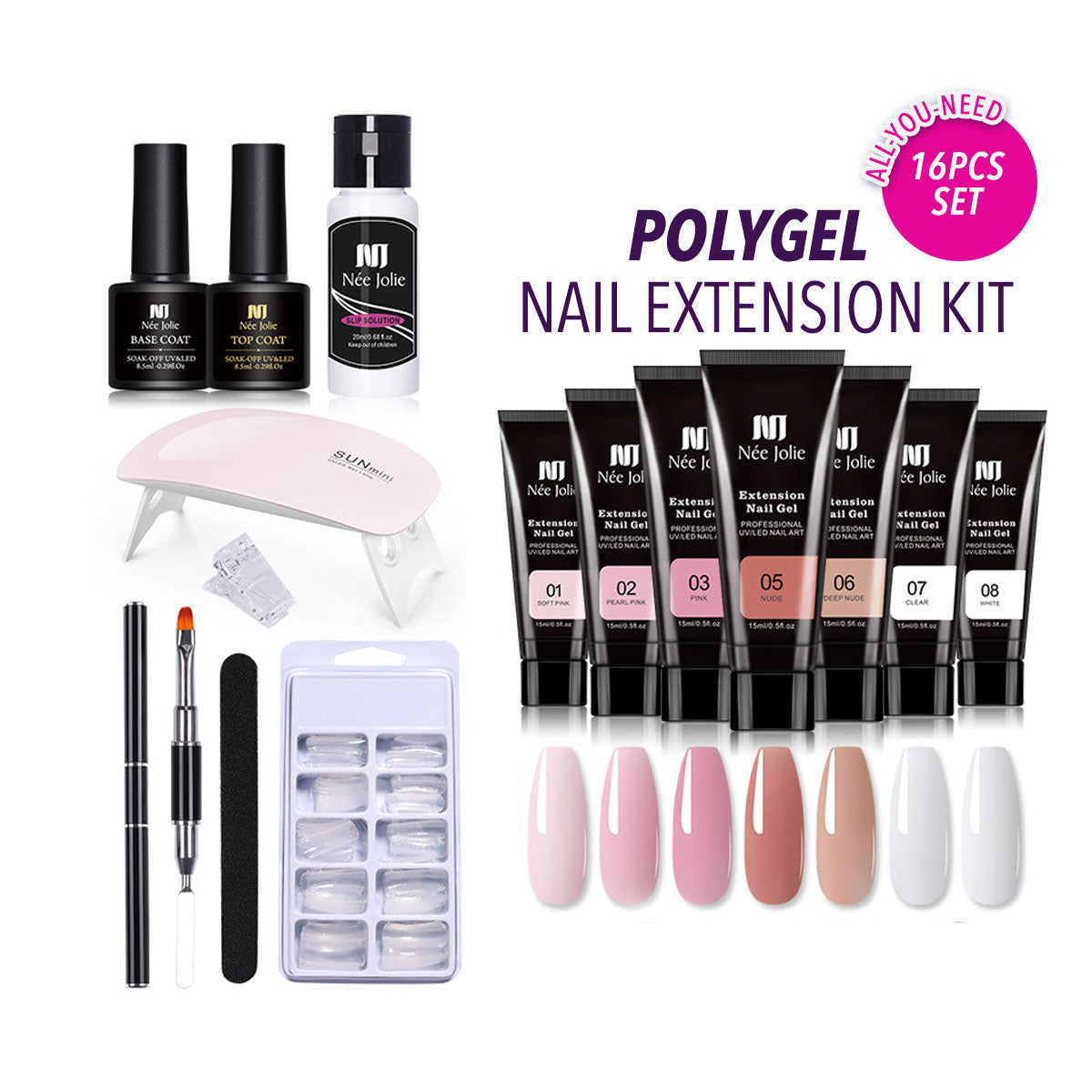 Nee Jolie Poly Gel Extension Kit Cover