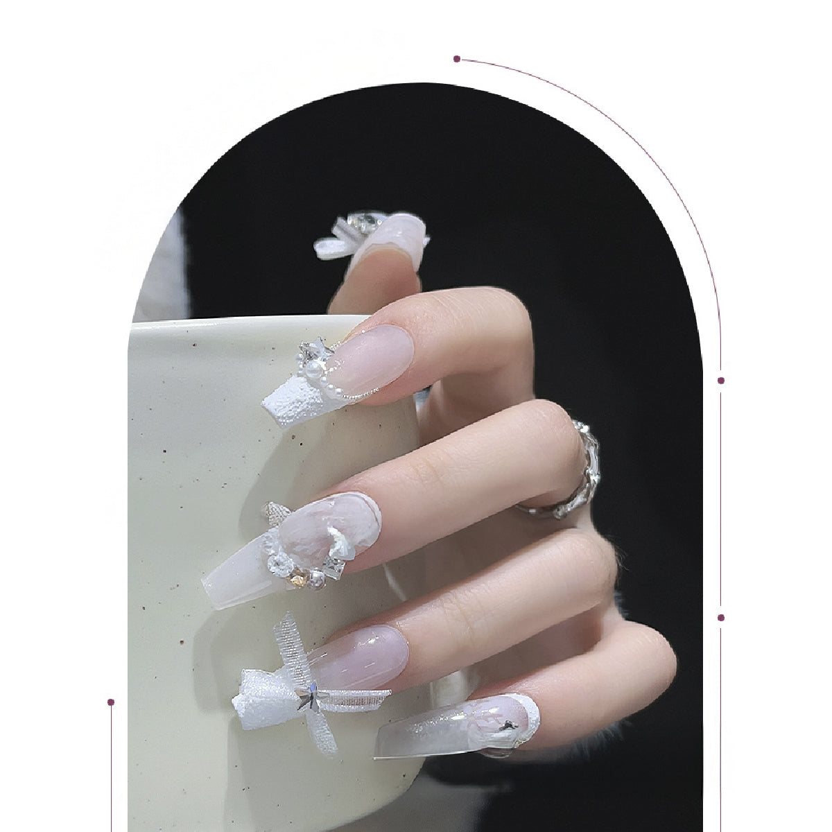 Organza Ribbon Charms / Pack of 5