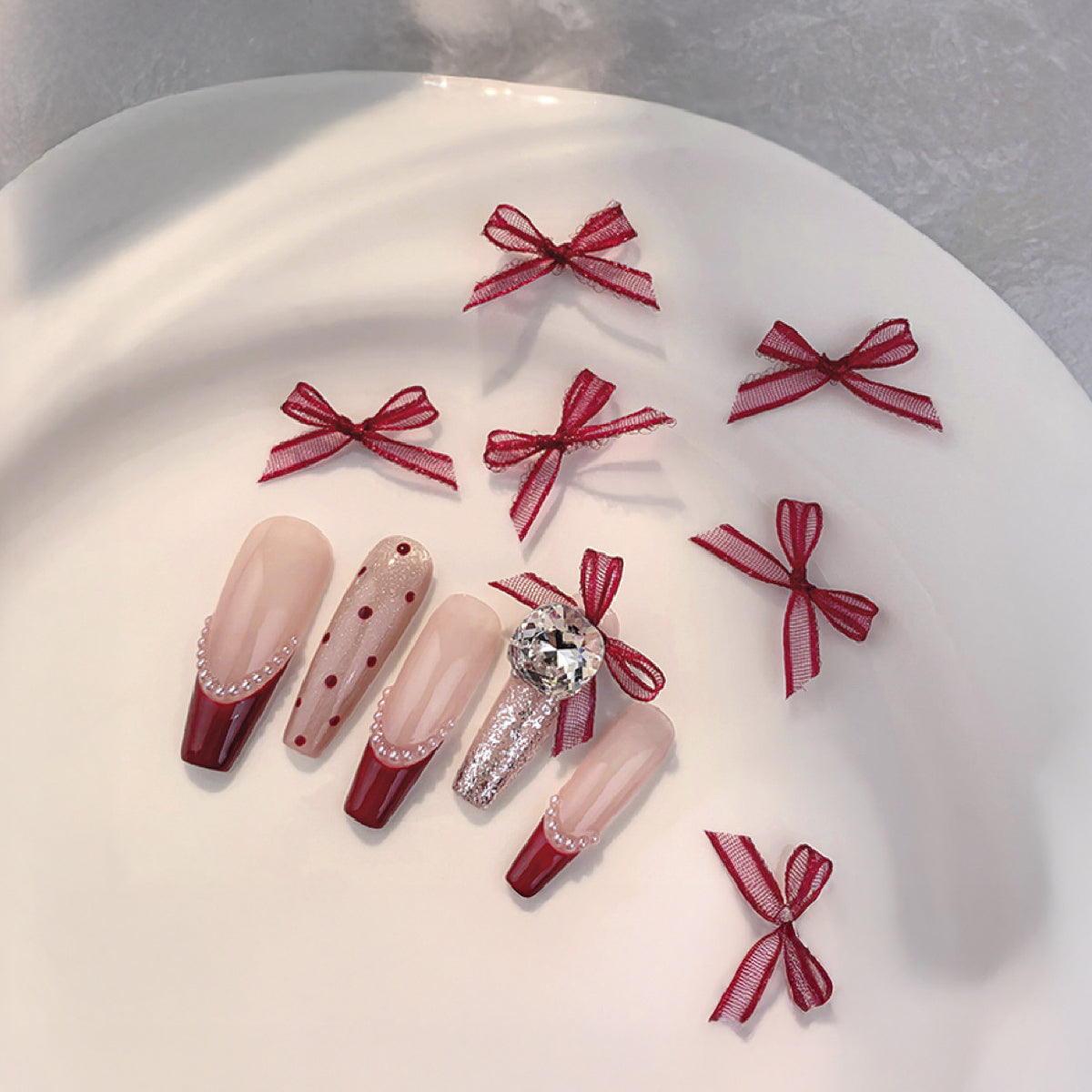 Organza Ribbon Charms / Pack of 5