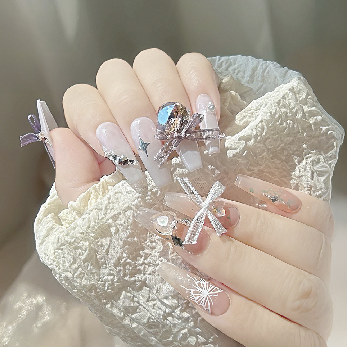 Organza Ribbon Charms / Pack of 5