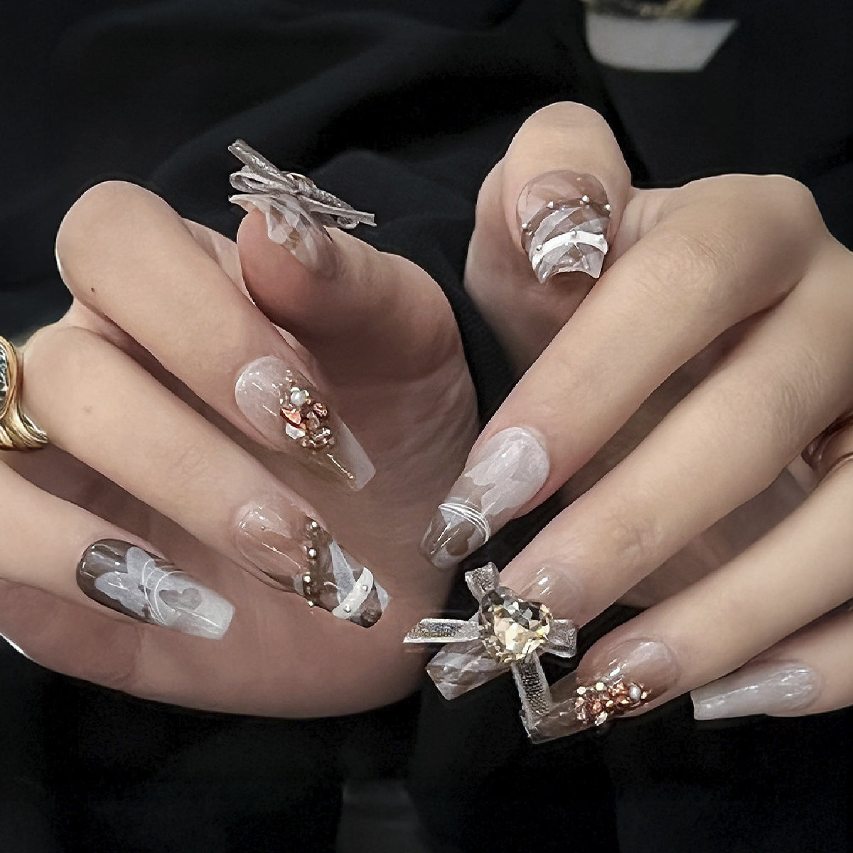 Organza Ribbon Charms / Pack of 5