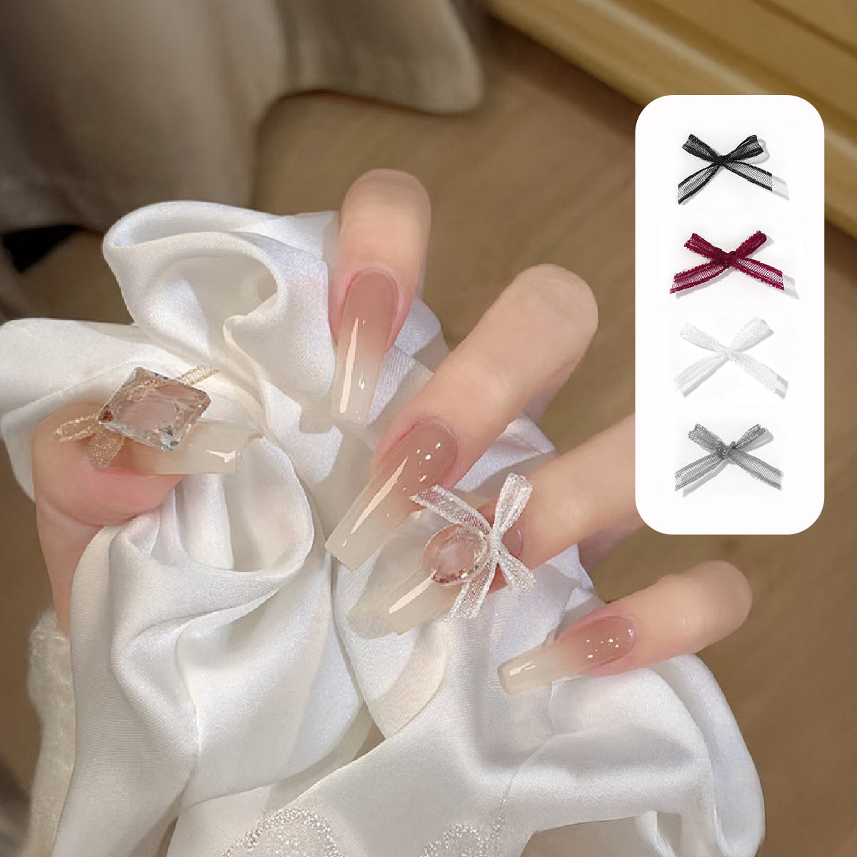 Organza Ribbon Charms / Pack of 5