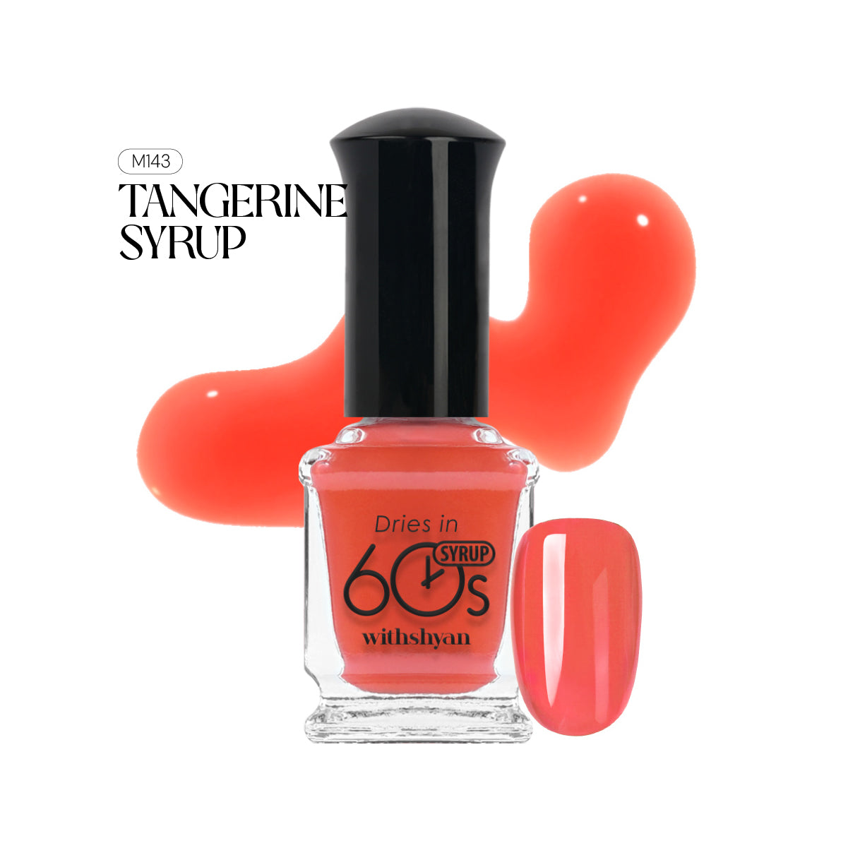 WithShyan Korea Nail Polishes Dries in 60s - Peach & Orange Collection