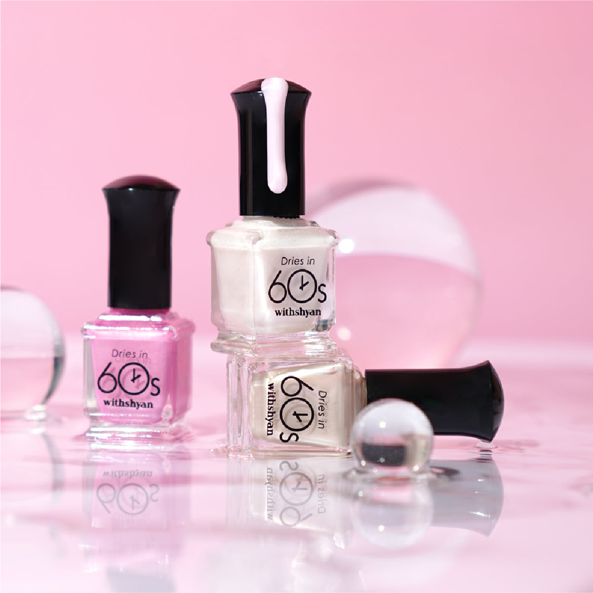 WithShyan Korea Nail Polishes Dries in 60s - Pearl Collection