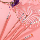 12pcs Pink Nail Art Brush Set with Container