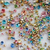 Pointed Back Gems Rhinestones Mix