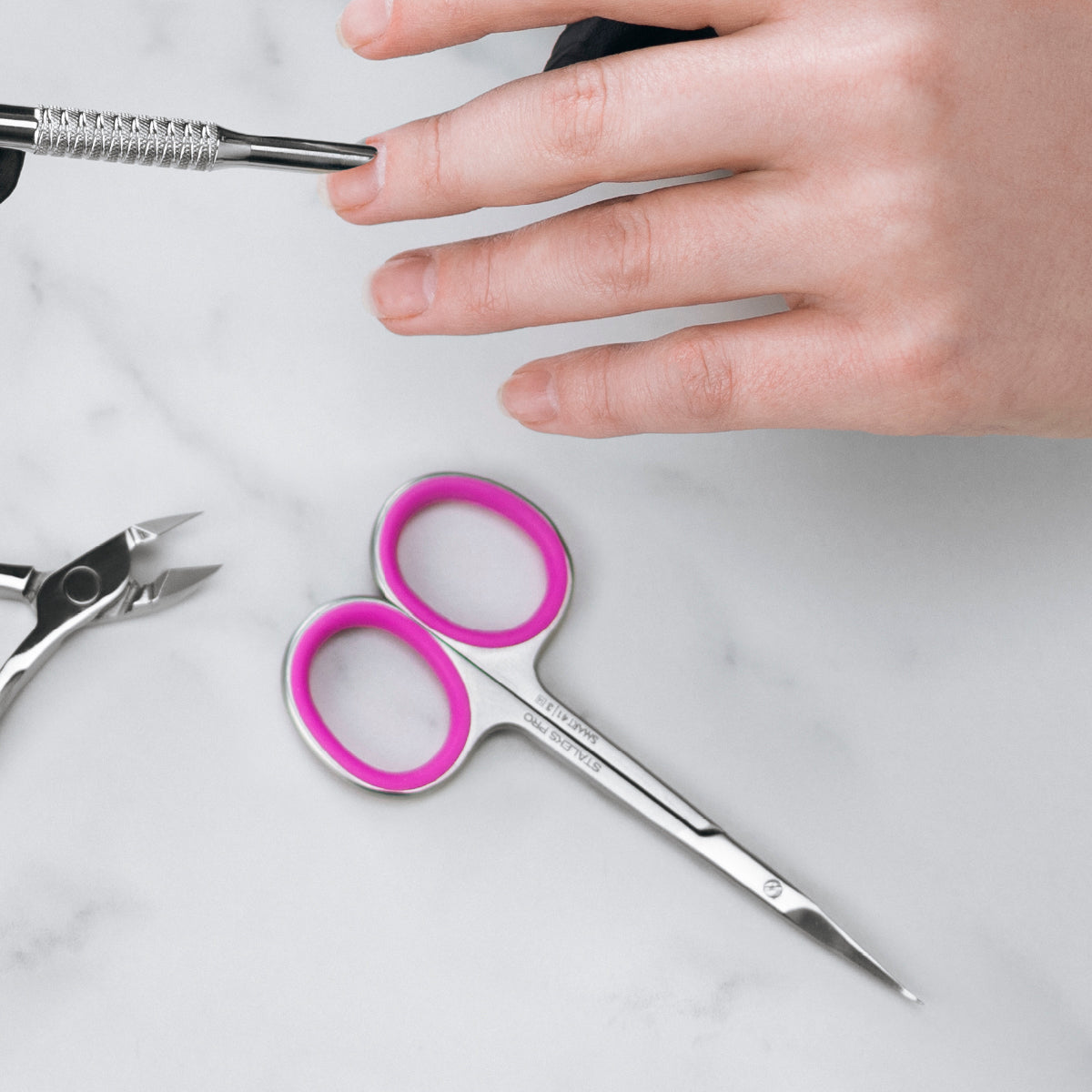 Professional Cuticle Scissors With Hook SMART 41 TYPE 3