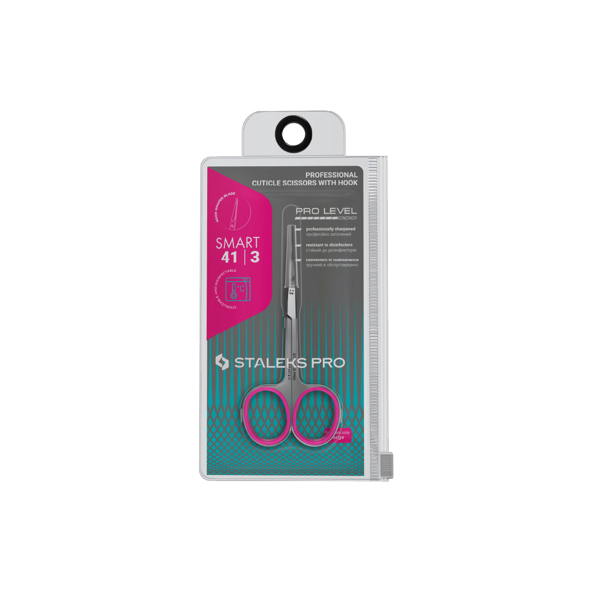Professional Cuticle Scissors With Hook SMART 41 TYPE 3