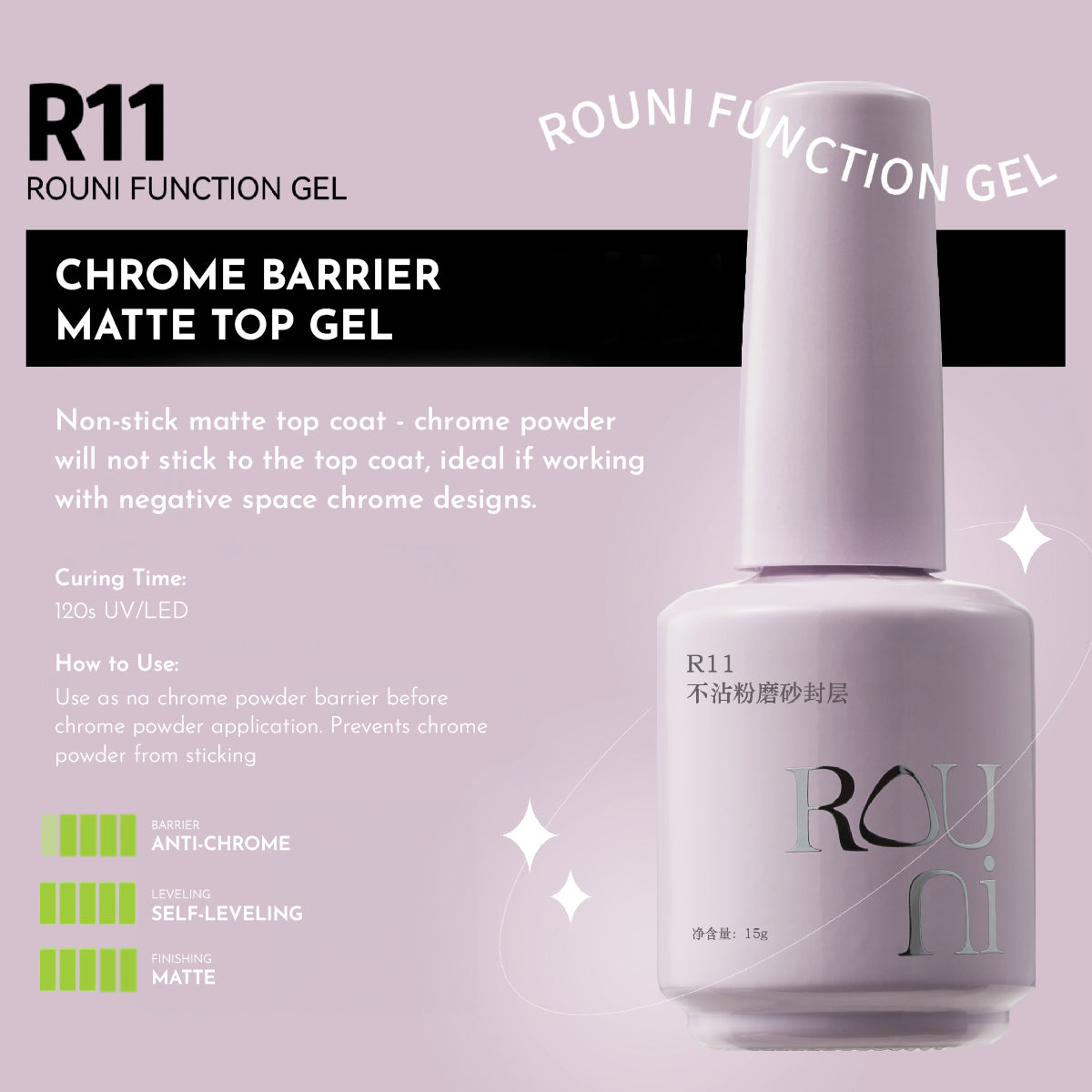 Rou Ni Chrome Barrier Matte Top Gel