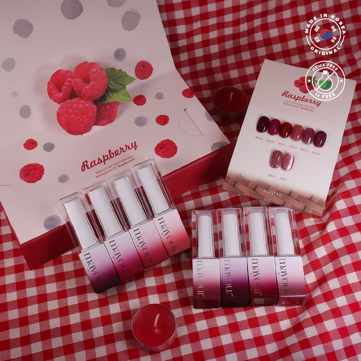 MAYOUR 8 Colours Raspberry