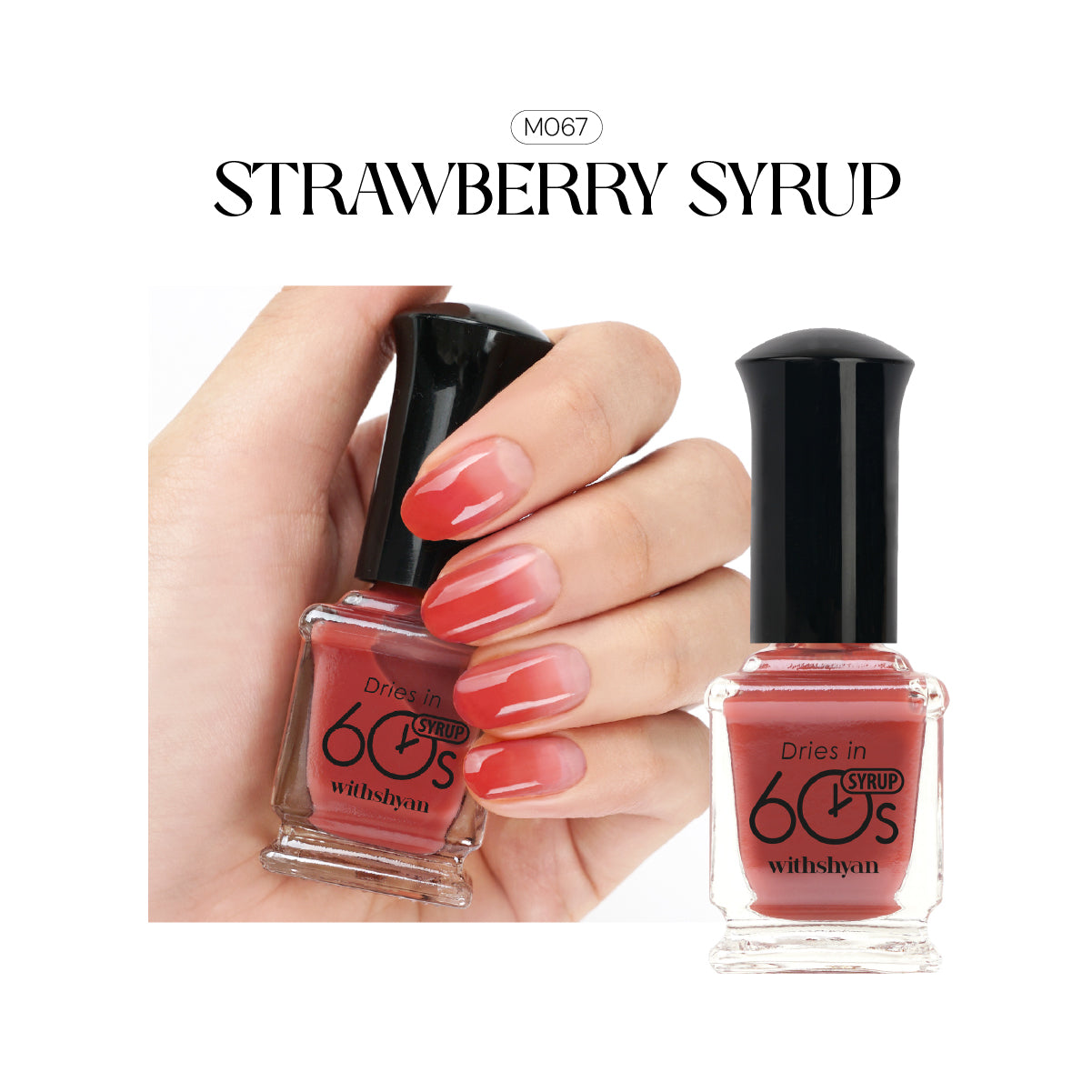 WithShyan Korea Nail Polishes Dries in 60s - Red & Burgundy Collection