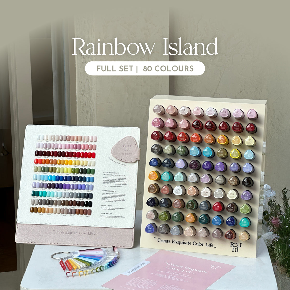 Rou Ni Rainbow Island Full Set / 80 Colours