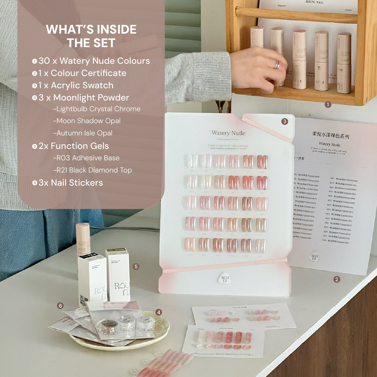Rouni Watery Nude Full Set / 30 Colours