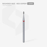 Diamond Nail Drill Bit Rounded Bud Red Head EXPERT