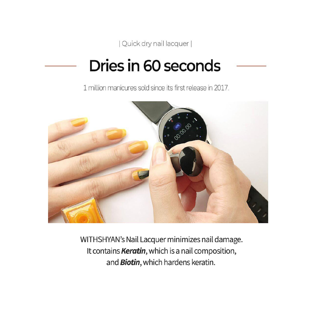 WithShyan Korea Nail Polishes Dries in 60s - See-Through Collection