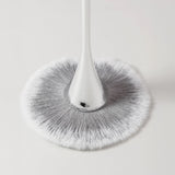 Silver Kabuki Nail Duster Brush