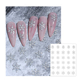 Silver Refractive Glitter Nail Stickers/ Bundle of 6