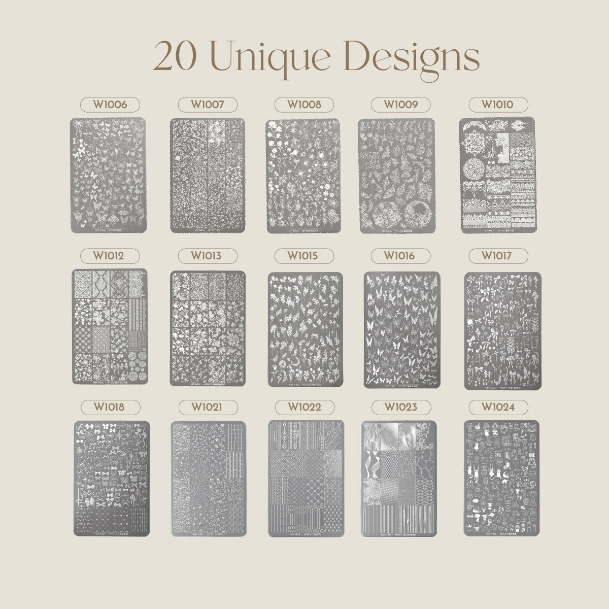 Large Nail Art Stamping Plates