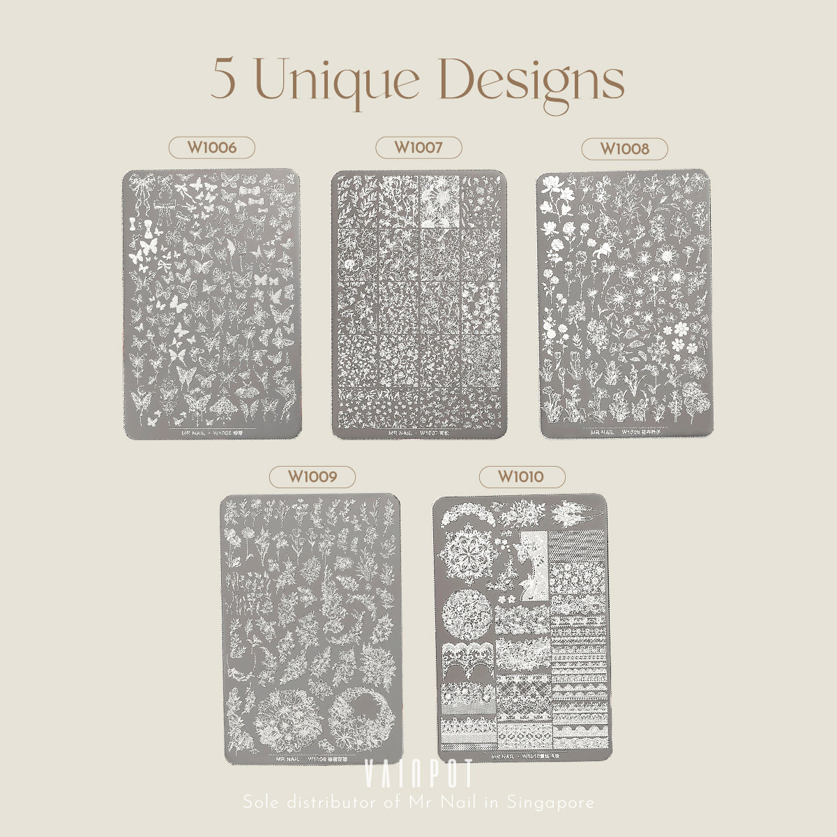 Large Nail Art Stamping Plates